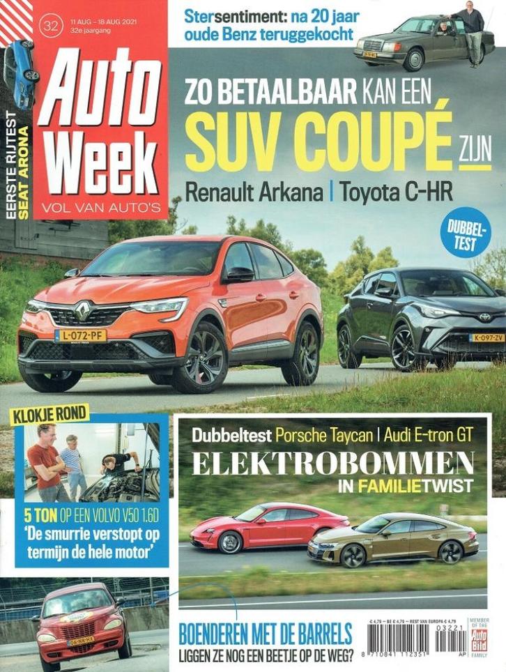 Autoweek 2021 nr. 32 (oa Audi E-tron GT & Porsche Taycan 4S), Boeken, Auto's | Folders en Tijdschriften, Gelezen, Algemeen, Verzenden