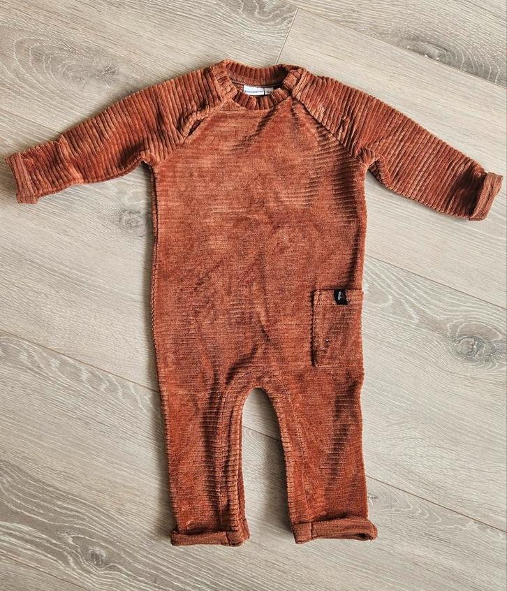 Boxpakje maat 68 cognac rib Prenatal, Kinderen en Baby's, Babykleding | Maat 68, Zo goed als nieuw, Jongetje of Meisje, Pakje