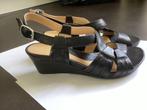 Zwarte leren sandalen Clarks maat 36, Ophalen, Zwart, Nieuw, Sandalen of Muiltjes