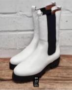 DWARS - Leren biker chelsea boots maat 39 - Nieuw €129 DWRS, Kleding | Dames, Schoenen, DWRS, Wit, Lage of Enkellaarzen, Nieuw