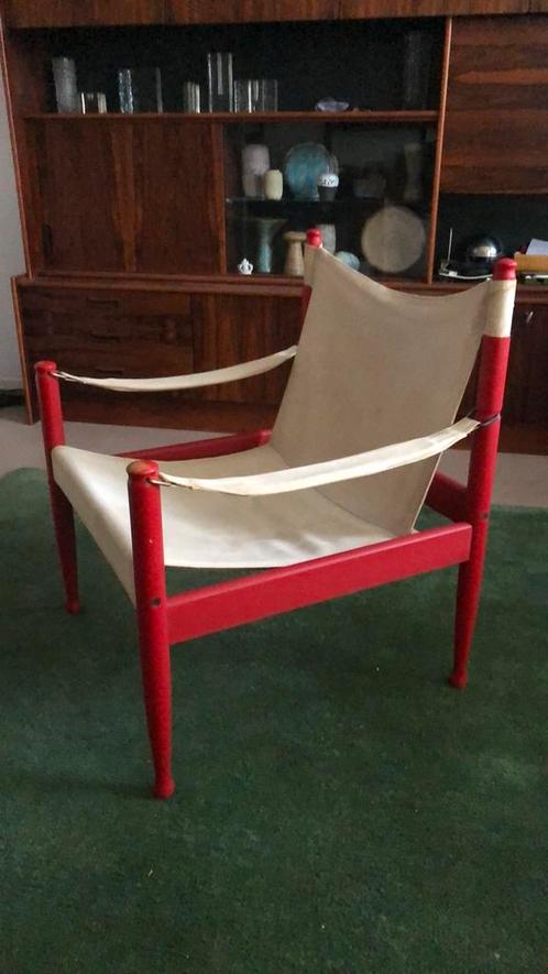 Safari chair Erik Wørts, Huis en Inrichting, Fauteuils, Gebruikt, Ophalen