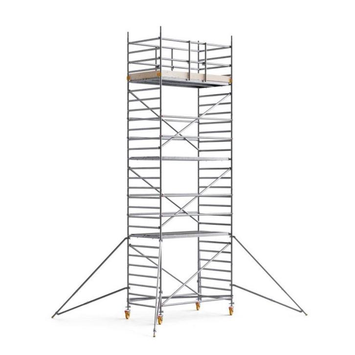 rolsteiger Custer 1.3x2.5x8.2m + aanhanger, Doe-het-zelf en Verbouw, Steigers, Nieuw, Rolsteiger of Kamersteiger, 5 meter of hoger