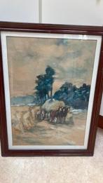 Oogst Fraaie Aquarel Frans de Nocker(1884-1955), Antiek en Kunst, Kunst | Schilderijen | Klassiek, Ophalen of Verzenden