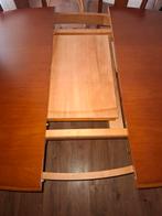 Uitschuifbare houten eettafel met 4 stoelen, Huis en Inrichting, Tafels | Eettafels, Gebruikt, 100 tot 150 cm, Vijf personen of meer