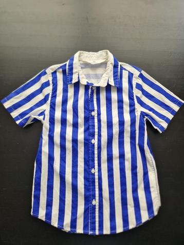 Blauw/witte blouse - maat122 beschikbaar voor biedingen