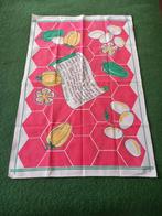 vintage textiel overdoek handdoek theedoek met Frans recept, Verzenden