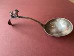 Antiek zilveren lepeltje met dierenfiguren, Antiek en Kunst, Antiek | Goud en Zilver, Ophalen of Verzenden, Zilver