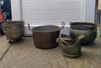 Antieke Koperen Potten - Zwaluwstaart, Antiek en Kunst, Antiek | Koper en Brons, Verzenden