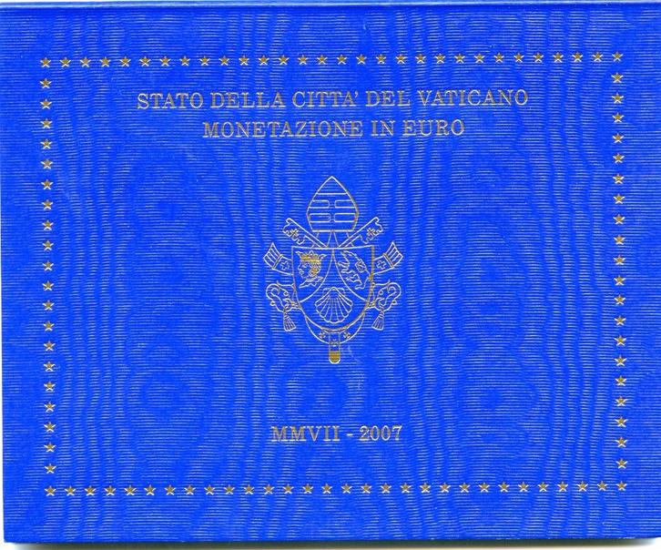 BU set Vaticaan 2007 Blister - 1 cent t/m 2 euro, Postzegels en Munten, Munten | Europa | Euromunten, Setje, Overige waardes, Vaticaanstad