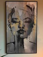 Schilderij vrouw met goud - 118x70 cm, Ophalen