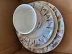 Borden, mokken en een kom, Huis en Inrichting, Keuken | Servies, Ophalen, Gebruikt, Overige stijlen, Bord(en)