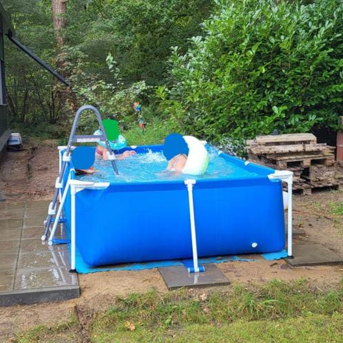 Intex zwembad (300x200x75) met trap, filterpomp en afdekzeil, Tuin en Terras, Zwembaden, Gebruikt, Opzetzwembad, Minder dan 80 cm