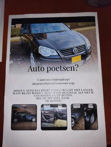 Auto polijsten, poetsen en reinigen interieur en exterieur  beschikbaar voor biedingen