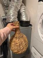 Rieten vaas decoratie, Huis en Inrichting, Woonaccessoires | Vazen, Ophalen, Overige kleuren, Minder dan 50 cm, Glas