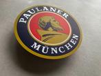 Reclamebord Paulaner bier logo embleem aluminium 40x40cm, Verzamelen, Ophalen of Verzenden, Nieuw, Reclamebord, Plaat of Schild