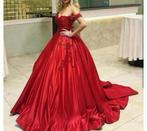 Trouwjurk Sweetheart Off Shoulder - Satijn baljurk gala jurk, Trouwjurk, Nieuw, Ophalen of Verzenden, A