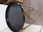 Zwart/goud bijzettafeltje, Huis en Inrichting, 45 tot 60 cm, Minder dan 55 cm, Rond, Ophalen of Verzenden