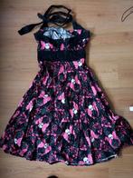Pin-up jurk XS Hell Bunny rockabilly vlinders schedels, Ophalen of Verzenden, Zo goed als nieuw