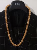 Gouden Koningsketting 70cm | 18K 5-laags Verguld | 11 mm, Ophalen of Verzenden, Nieuw, Goud, Goud