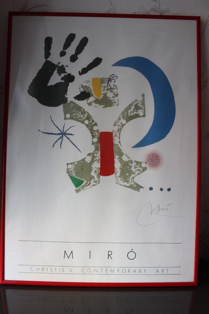 VINTAGE JOAN MIRO CHRISTIES LITHOGRAFIE, Antiek en Kunst, Kunst | Schilderijen | Abstract, Ophalen of Verzenden