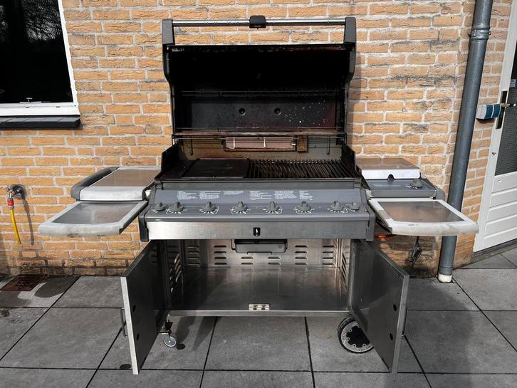 Weber roestvrij stalen gasbarbeque., Tuin en Terras, Gasbarbecues, Gebruikt, Ophalen