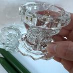 Vintage glazen kandelaars uit Reims, Frankrijk, Antiek en Kunst, Antiek | Glas en Kristal, Ophalen of Verzenden