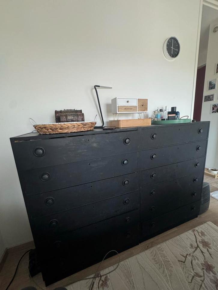 Ladekast met 6 lades, 2 stukken., Huis en Inrichting, Kasten | Dressoirs, Gebruikt, 100 tot 150 cm, 50 tot 75 cm, Met lade(s)