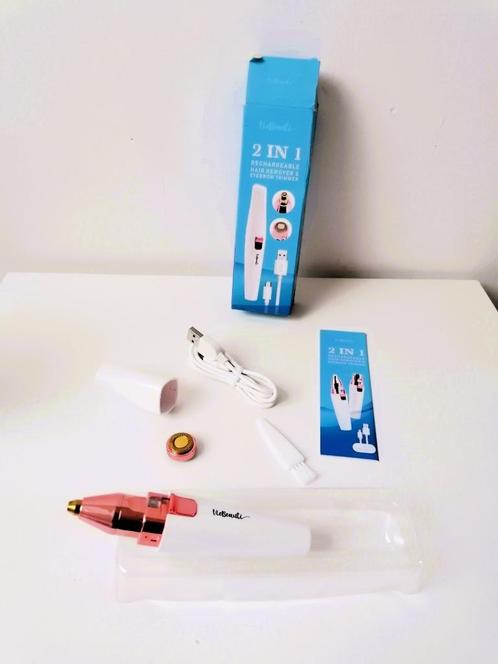 Viebeauti 2-in-1 oplaadbare haar weg wenkbrauw trimmer, Sieraden, Tassen en Uiterlijk, Uiterlijk | Haarverzorging, Nieuw, Overige typen