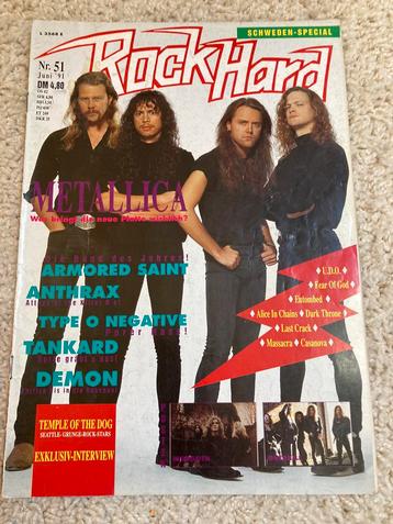 ROCK HARD 1991 METALLICA Armored Saint ANTHRAX Demon UDO beschikbaar voor biedingen