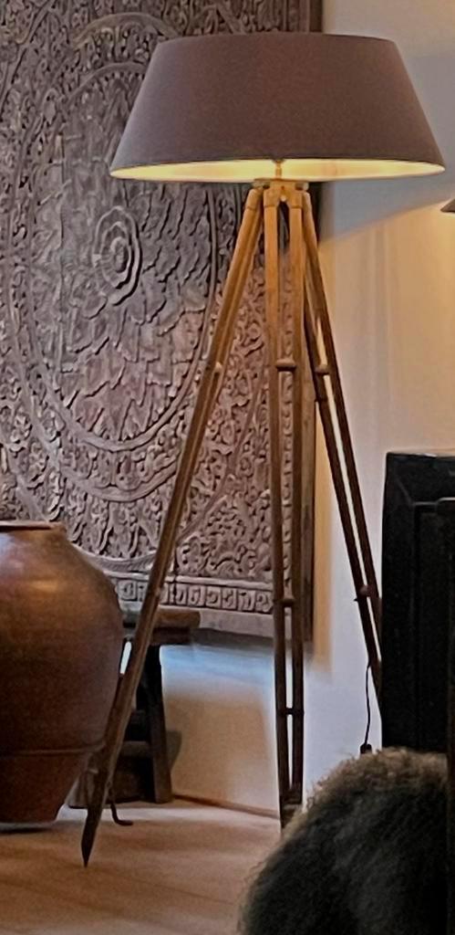 Oud statief landmeter lampenvoet sober sleets Brocante, Huis en Inrichting, Lampen | Vloerlampen, Ophalen