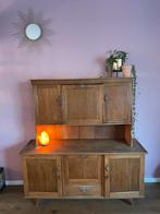 Oude Bruine Houten Kast - Assen, Huis en Inrichting, Kasten | Buffetkasten, Ophalen, Gebruikt, 100 tot 150 cm, Met lade(s)