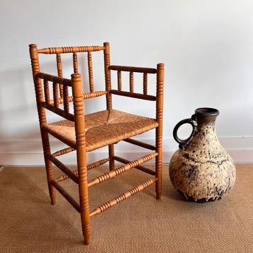 Summer SALE! Antiek eiken bobbin stoel vintage beschikbaar voor biedingen