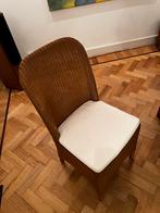 6 Lloyd Loom Eetkamerstoelen met Kussentjes, Overige materialen, Gebruikt, Bruin, Ophalen of Verzenden