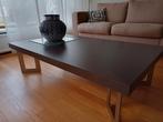 Strakke moderne salontafel met aluminium frame, Huis en Inrichting, 50 tot 100 cm, Minder dan 50 cm, 100 tot 150 cm, Modern