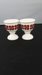 Vintage Emsa eierdopjes met klavertje-bloem afbeelding, Verzamelen, Retro, Verzenden, Huis en Inrichting