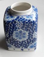 De Porceleyne Fles Delft  blauw / wit  vierkant vaasje / pot, Antiek en Kunst, Ophalen of Verzenden