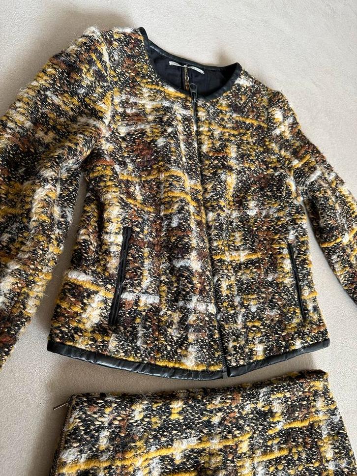 Mooi tweed kostuum jasje + rok Vanilia, Kleding | Dames, Jasjes, Kostuums en Pakken, Zo goed als nieuw, Kostuum of Pak, Maat 36 (S)