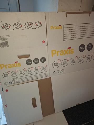4 Verhuisdozen Praxis - 70L beschikbaar voor biedingen