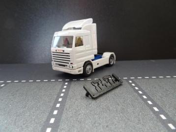 890 herpa scania streamline + spoilers wit 1:87 truck trein beschikbaar voor biedingen