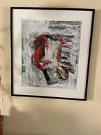 Nico Molenkamp zeefdruk abstract portret van Indiaan., Ophalen