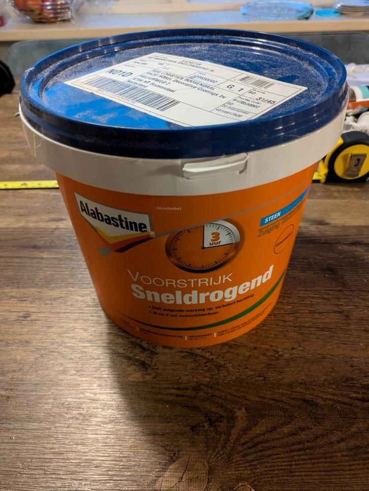 Voorstrijk sneldrogend Albastine, Doe-het-zelf en Verbouw, Verf, Beits en Lak, Zo goed als nieuw, Wit, Ophalen