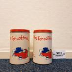2x Vintage Douwe Egberts (D.E.) Paddington Blik, Ophalen of Verzenden, Gebruikt, Koffie, Douwe Egberts