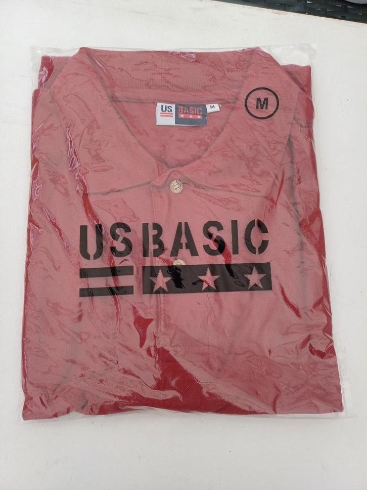 polo shirt bordeaux rood maat M nieuw US Basic Katoen, Kleding | Heren, Polo's, Nieuw, Maat 48/50 (M), Rood, Ophalen of Verzenden