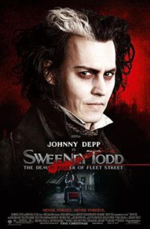 Sweeney Todd (Johnny Depp), Cd's en Dvd's, Dvd's | Horror, Zo goed als nieuw, Slasher, Vanaf 16 jaar, Ophalen of Verzenden
