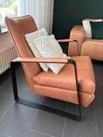 Dutchz vintage cognac lederen fauteul, Ophalen, Eenpersoons, Minder dan 75 cm, Zo goed als nieuw