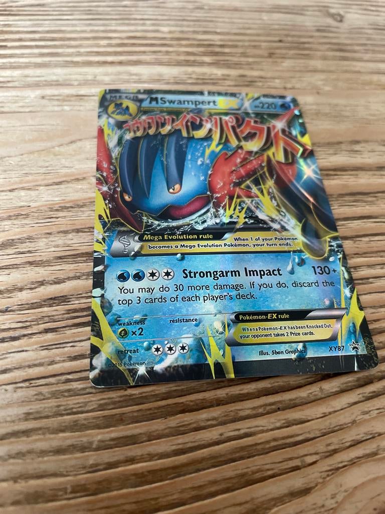 M Swampert EX XY87 - Pokémon Kaart, Ophalen of Verzenden, Gebruikt, Losse kaart