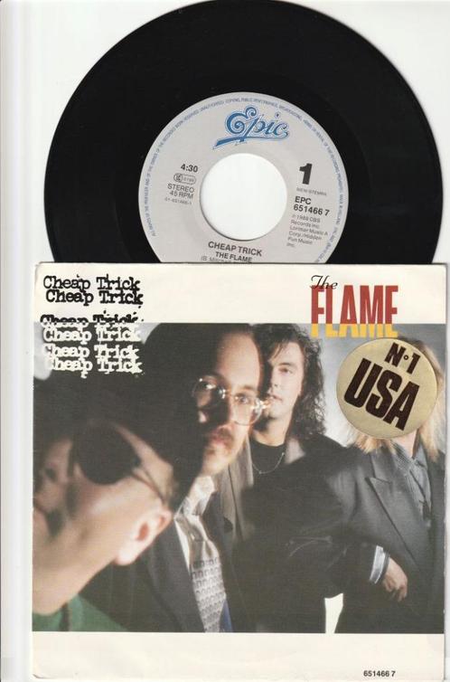 CHEAP TRICK   -   THE FLAME   //   THROUGH THE NIGHT   [7''], Cd's en Dvd's, Vinyl | Pop, Zo goed als nieuw, 1980 tot 2000, Overige formaten