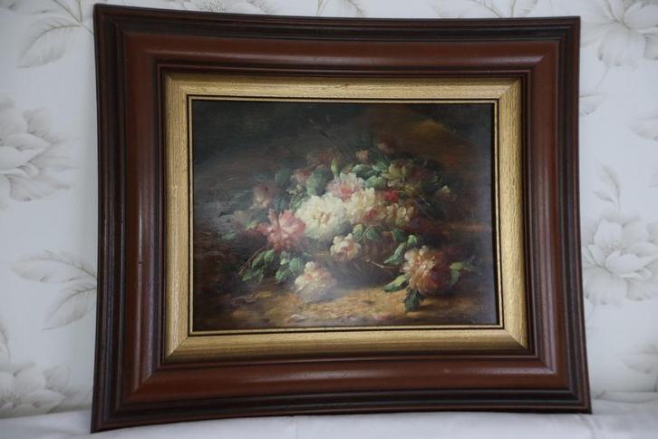 Antiek olieverf schilderij De Bruin c 1900, Antiek en Kunst, Kunst | Schilderijen | Klassiek, Ophalen