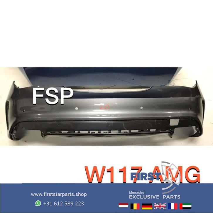 W117 X117 CLA / Shooting brake AMG Achterbumper zwart wit gr, Auto-onderdelen, Carrosserie en Plaatwerk, Bumper, Mercedes-Benz