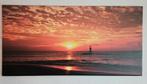 Zonsondergang met vuurtoren canvas, Ophalen, 50 tot 75 cm, 125 cm of meer, Zo goed als nieuw